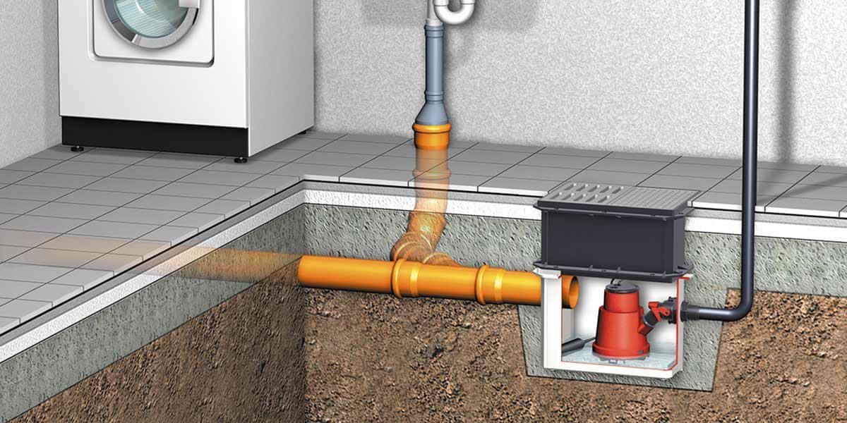 Abwasser-Hebeanlage im Technikraum